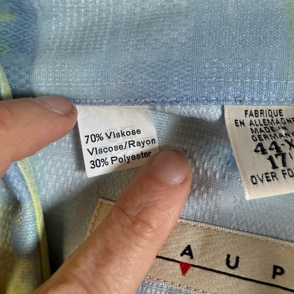 HAUPT German Abstract Print Short Sleeve Button Down Shirt‎ Men's 44-XL - Picture 4 of 10